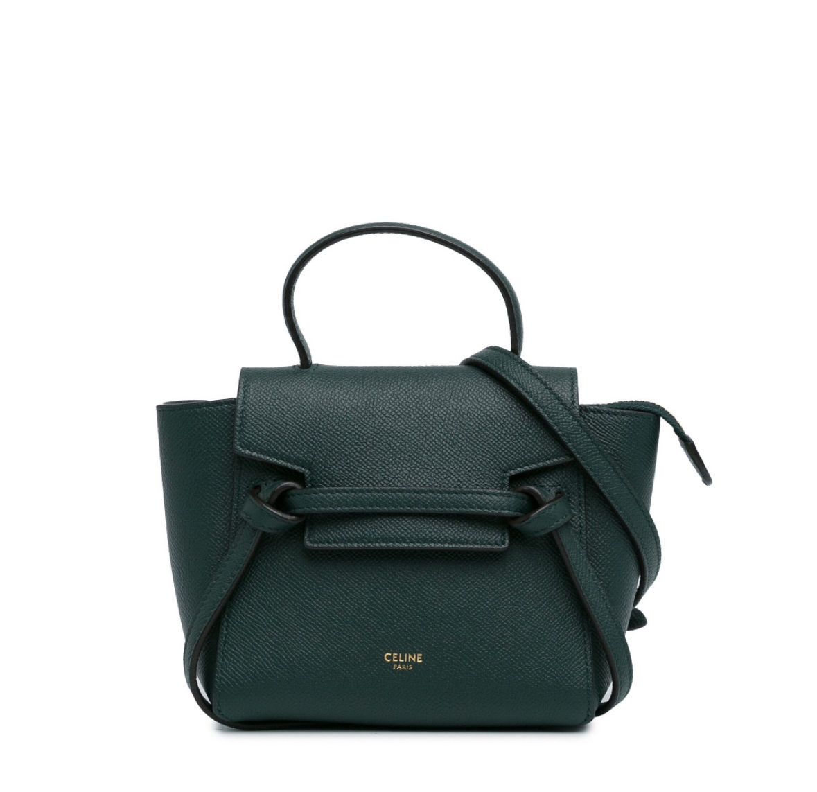 CELINE Grained Calfskin Mini Belt Bag Deepsea