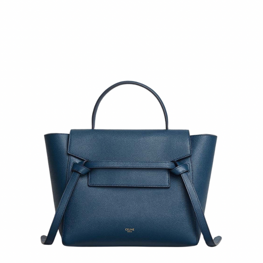 CELINE Grained Calfskin Mini Belt Bag Deepsea