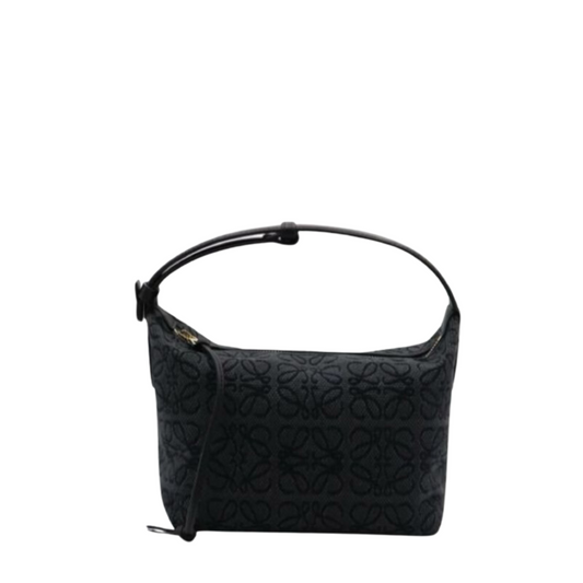 Loewe Cubi anagram canvas and leather shoulder bag